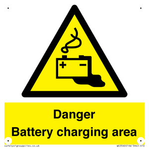 Danger Battery charging area